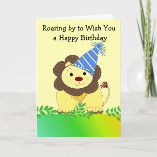 Cute Lion Birthday Greeting Card