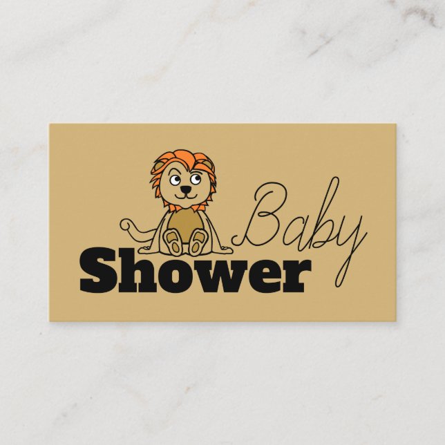 Cute Lion Cub, Baby Shower Ticket Invitation (Front)