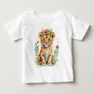  Cute lion cub Baby T-Shirt