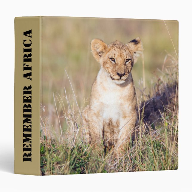 Cute lion cub in Africa photo Binder (Front/Spine)