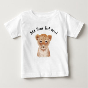 Cute Lion Cub Personalized  Baby T-Shirt