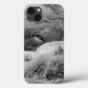 Cute Lion Cub Resting With Father iPhone 13 Case