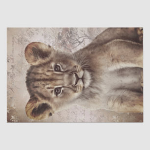 Cute Lion Cub Tissue Paper
