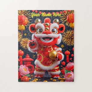 Cute Lion Dance Jigsaw Puzzle