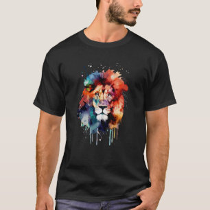 Cute Lion for wild animal rainbow colored 1 T-Shirt
