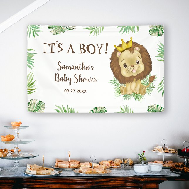 Cute Lion King Baby Shower Theme It's a Boy Banner (Creator Uploaded)