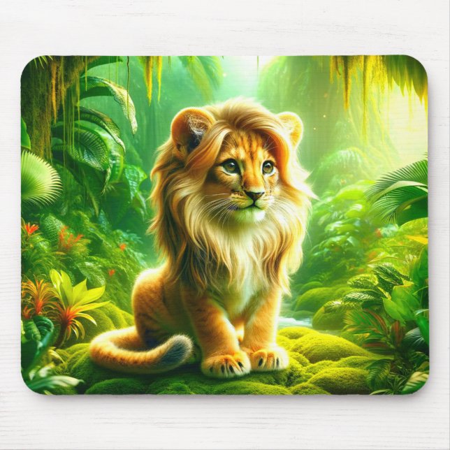 Cute Lion Mouse Pad (Front)