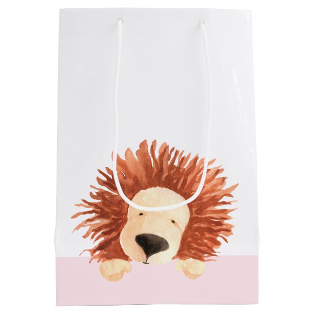 Cute Lion Party Medium Gift Bag (Back)