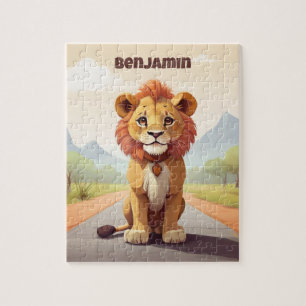 Cute Lion Personalized Kid's Jigsaw Puzzle