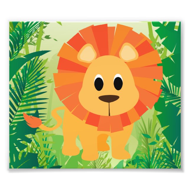 Cute Lion Photo Print (Front)