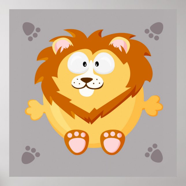 Cute lion poster (Front)