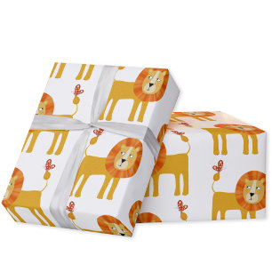 Cute Lion Wrapping Paper