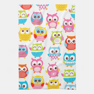 Cute Litte Owls Kitchen Towel