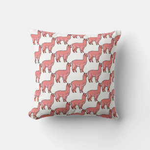 Cute little alpaca throw pillow