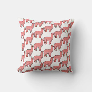 Cute little alpaca throw pillow