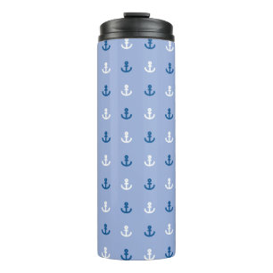 Cute Little Anchor Pattern Thermal Tumbler