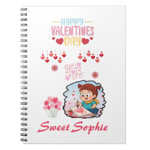 Cute Little Artist Valentine’s Day Kids T-Shirt Notebook