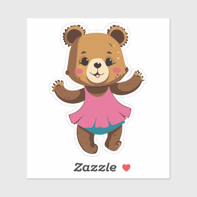Cute Little Baby Bear Dancing With A Smile (Sheet)