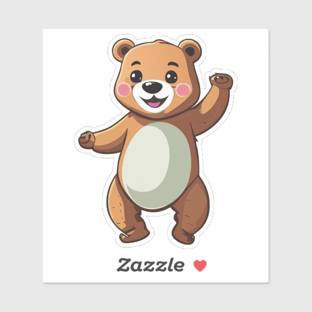 Cute Little Baby Bear Dancing With A Smile (Sheet)