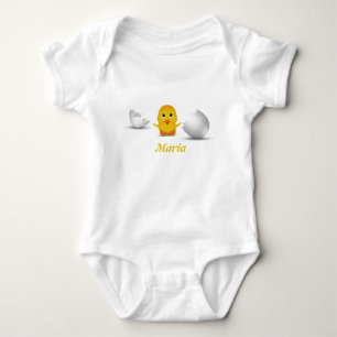 Cute Little Baby Chick Your Name Bodysuit