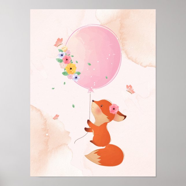 Cute little baby fox  poster (Front)