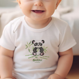 Cute Little baby panda Personalized Bodysuit