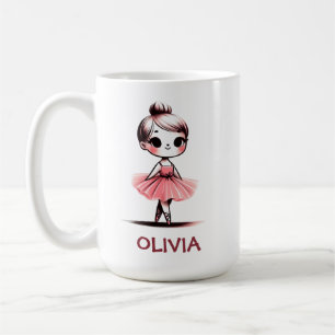 Cute Little Ballerina Girl Coffee Mug