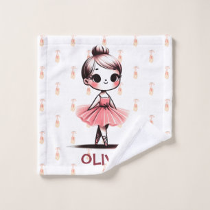 Cute Little Ballerina Girl Wash Cloth