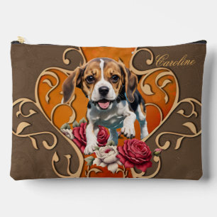 Cute little Beagle.  Accessory Pouch