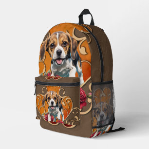 Cute little Beagle Printed Backpack