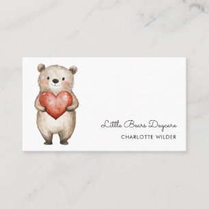 Cute Little Bear Daycare Business Card