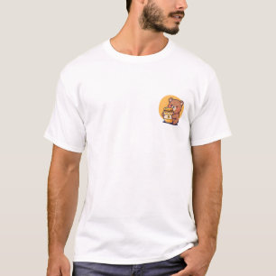 Cute Little Bear Hugging Honey Jar Illustration T-Shirt