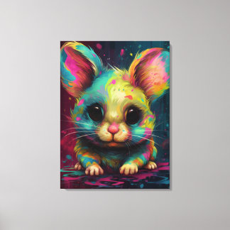 Cute little beautiful chinchilla. canvas print