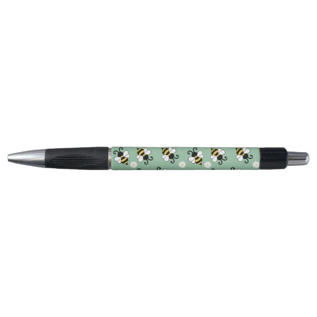 Cute little bees and daisy flowers pattern pen (Front)