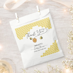 Cute Little Bees Honeycomb Baby Shower Favour Bag
