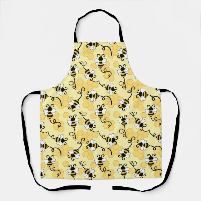 Cute little bees pattern apron (Front)