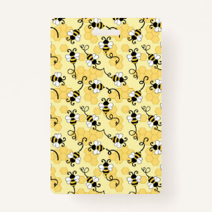 Cute little bees pattern badge