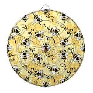 Cute little bees pattern dartboard