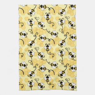 Cute little bees pattern kitchen towel