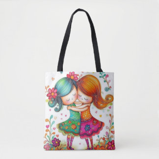 Cute Little Besties Tote Bag