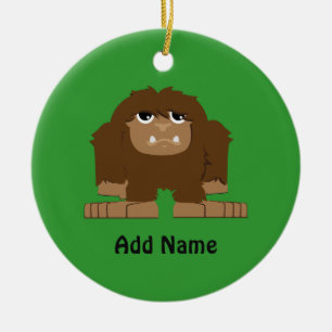 Cute little Bigfoot Ceramic Ornament
