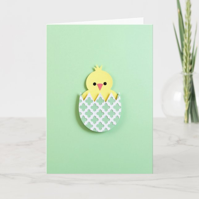 Cute Little Bird Hatchling Card (Front)