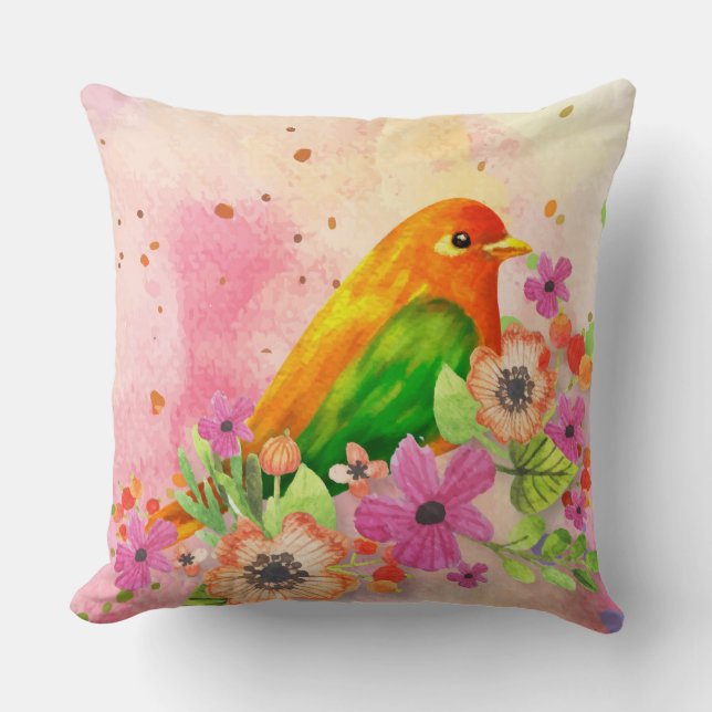 Cute Little Bird Pillow (Front)