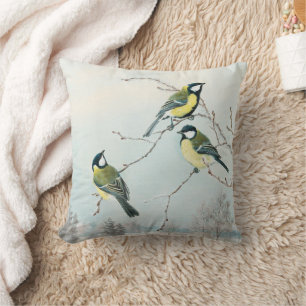 Cute little birds by Matti Karppanen, Birds Art Throw Pillow