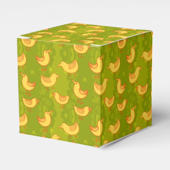 Cute Little Birds Favor Box (Front Side)