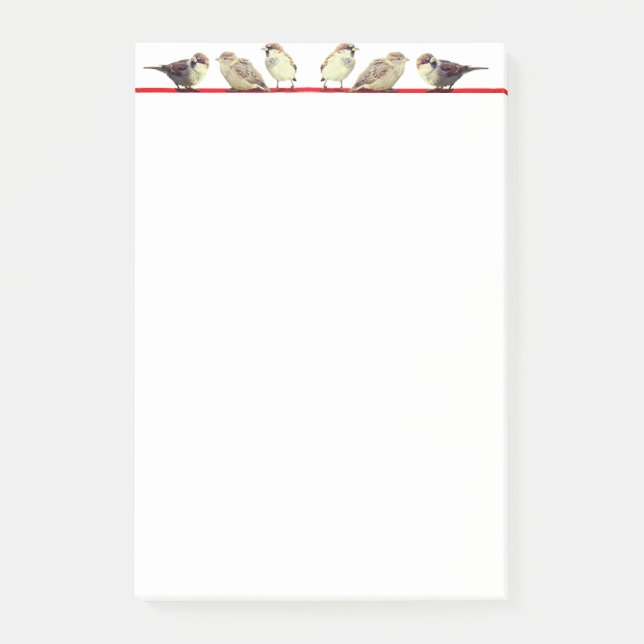 Cute little birds post-it notes (Front)