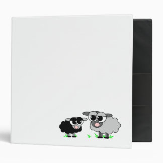 Cute Little Black Sheep and Big Grey Sheep Binder