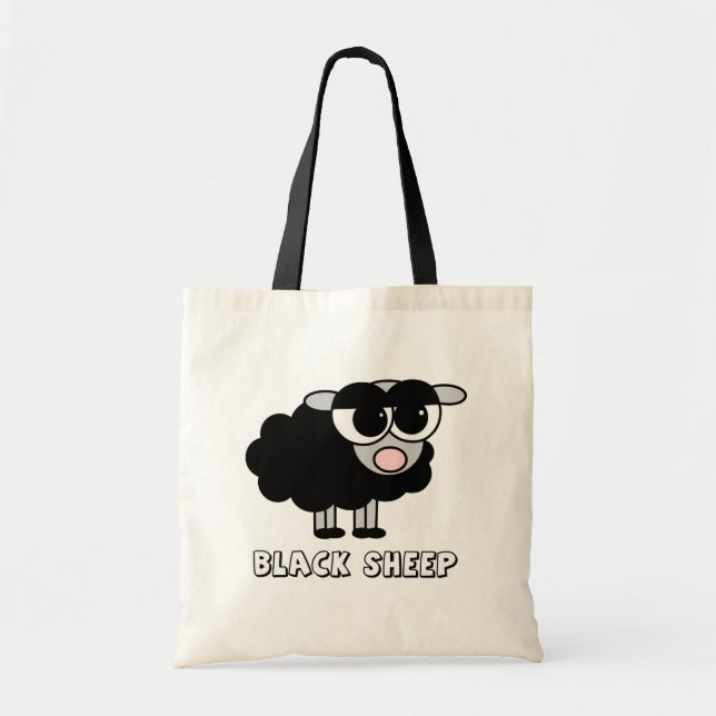 Cute Little Black Sheep Tote Bag (Front)