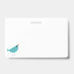 Cute little blue bird badge