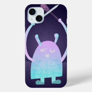 Cute Little Blue Monster iPhone 15 Mini Case